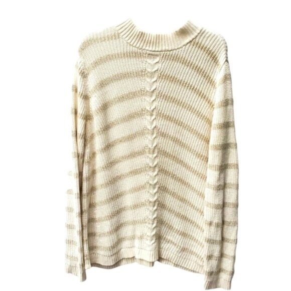 TALBOTS Oversized Chunky Sweater Gold Threads Sz 1X - Like New! - Picture 1 of 9